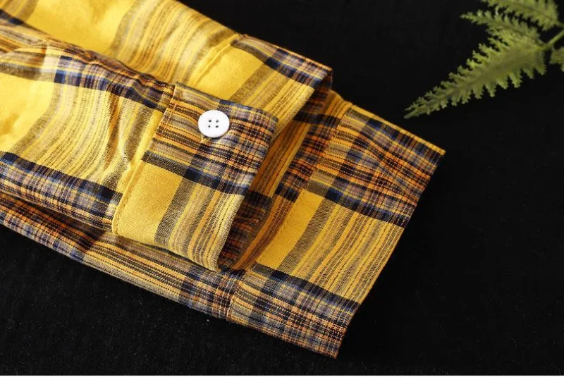 Plaid Medium Long Blouses Casual  Style Loose Shirts Female Summer Beach Sunscreen Blouses Fashion Korean Style Female Blouses