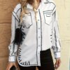 Fashion printed ladies shirts New chic Women Blouses 2025 Spring Summer Tops Blusas Mujer