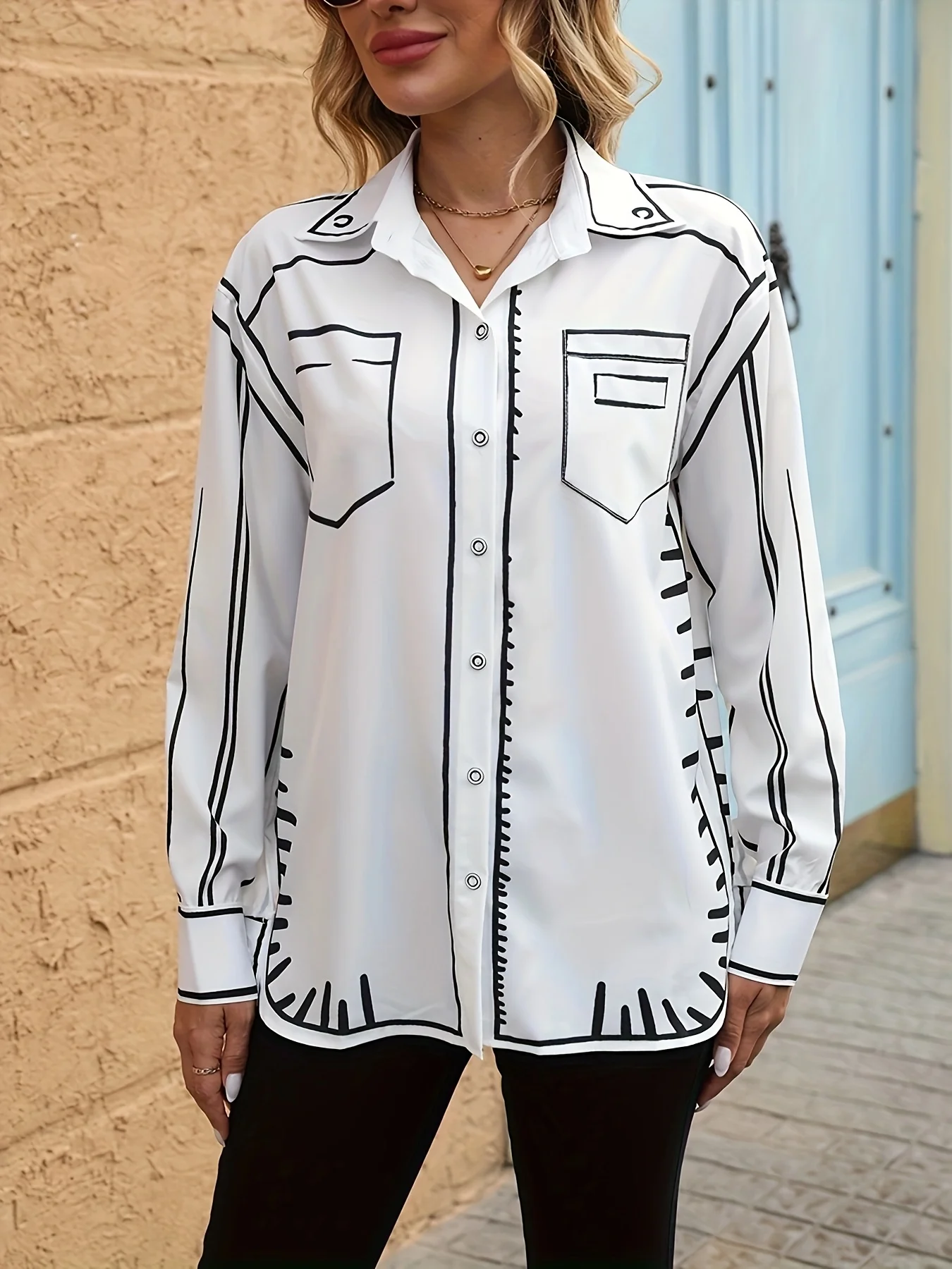 Fashion printed ladies shirts New chic Women Blouses 2025 Spring Summer Tops Blusas Mujer Fashion printed ladies shirts New chic Women Blouses 2025 Spring Summer Tops Blusas Mujer