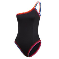 Women One Piece Swimsuit New Sexy Swimwear Women One Shoulder Boho Bathing Suit Swimwear for Beachwar Vacation Wear